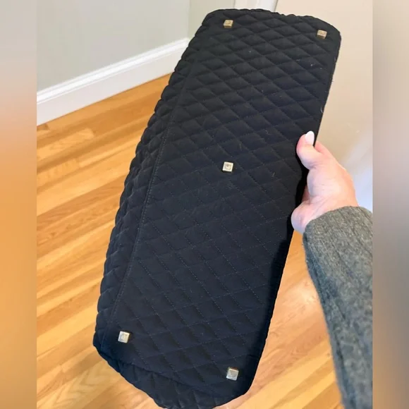 Vera Bradley Black Quilted Weekender Tote - Picture 8 of 12